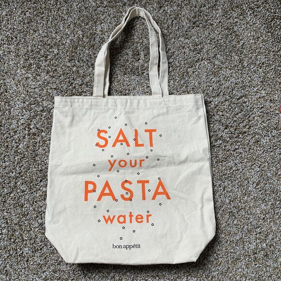 Salt Your Pasta Water (Bon Appetit) Tote Canvas Bag - Picture 1 of 6